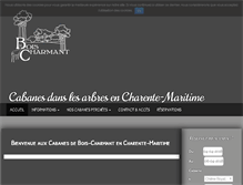 Tablet Screenshot of cabanesdeboischarmant.com